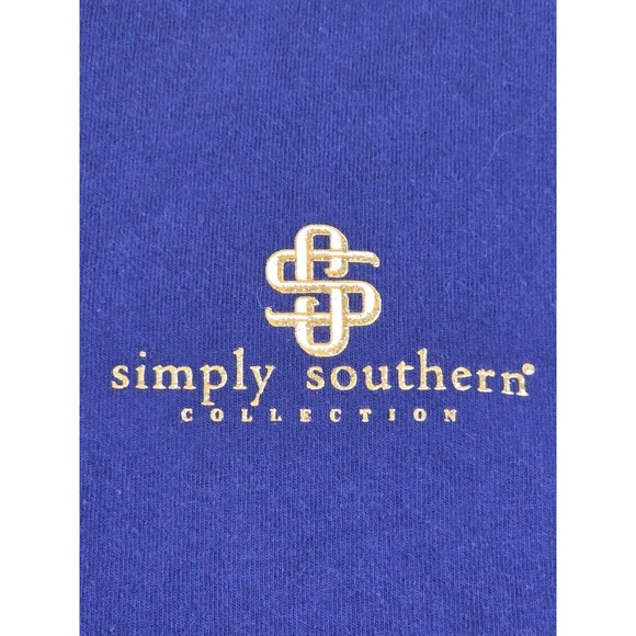Simply Southern Women's XL Blue Short Sleeve Crew Neck T-Shirt - Picture 3 of 10